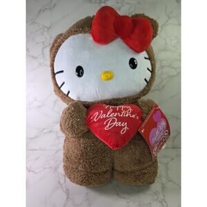 Hello Kitty Valentine’s Day Bear Greeter 2026 Sanrio Red Heart Plush 19” Large